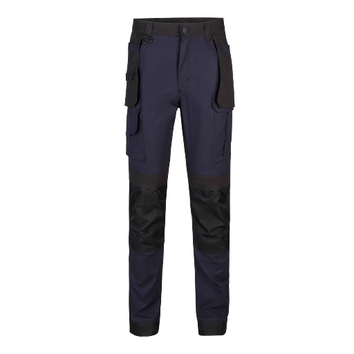 [1915] 103019S VELILLA - Pantalón canvas stretch bicolor con bolsillos flotantes (AZUL NAVY/NEGRO, S)