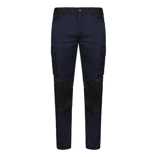 [2549] 103031S VELILLA - Pantalón stretch bicolor (AZUL NAVY/NEGRO, 34)