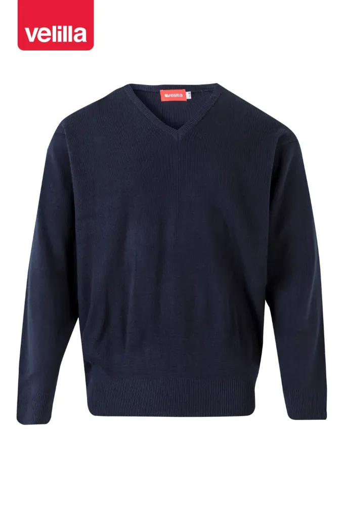104 VELILLA - Jersey punto fino con cuello en pico