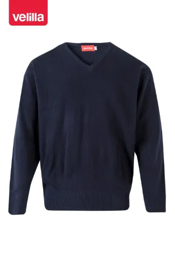 [2869] 104 VELILLA - Jersey punto fino con cuello en pico (S)