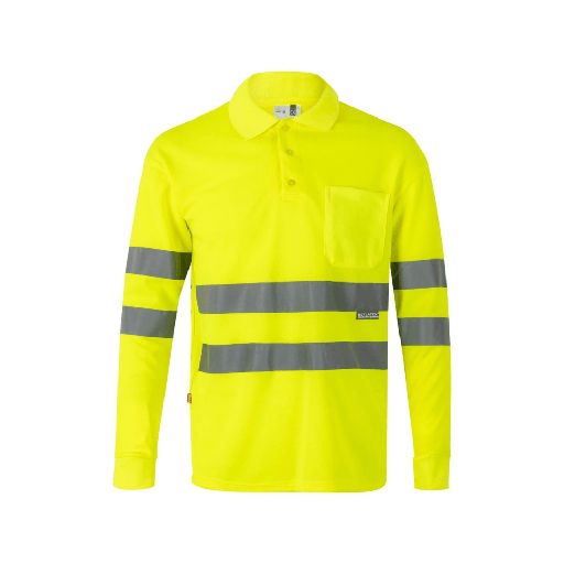 [4502] 174 VELILLA - Polo manga larga (AMARILLO FLÚOR, XS)