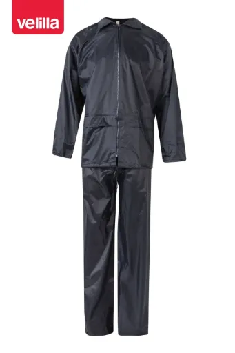 [4734] 195 VELILLA - Traje de lluvia dos piezas con capucha oculta (AMARILLO, M)