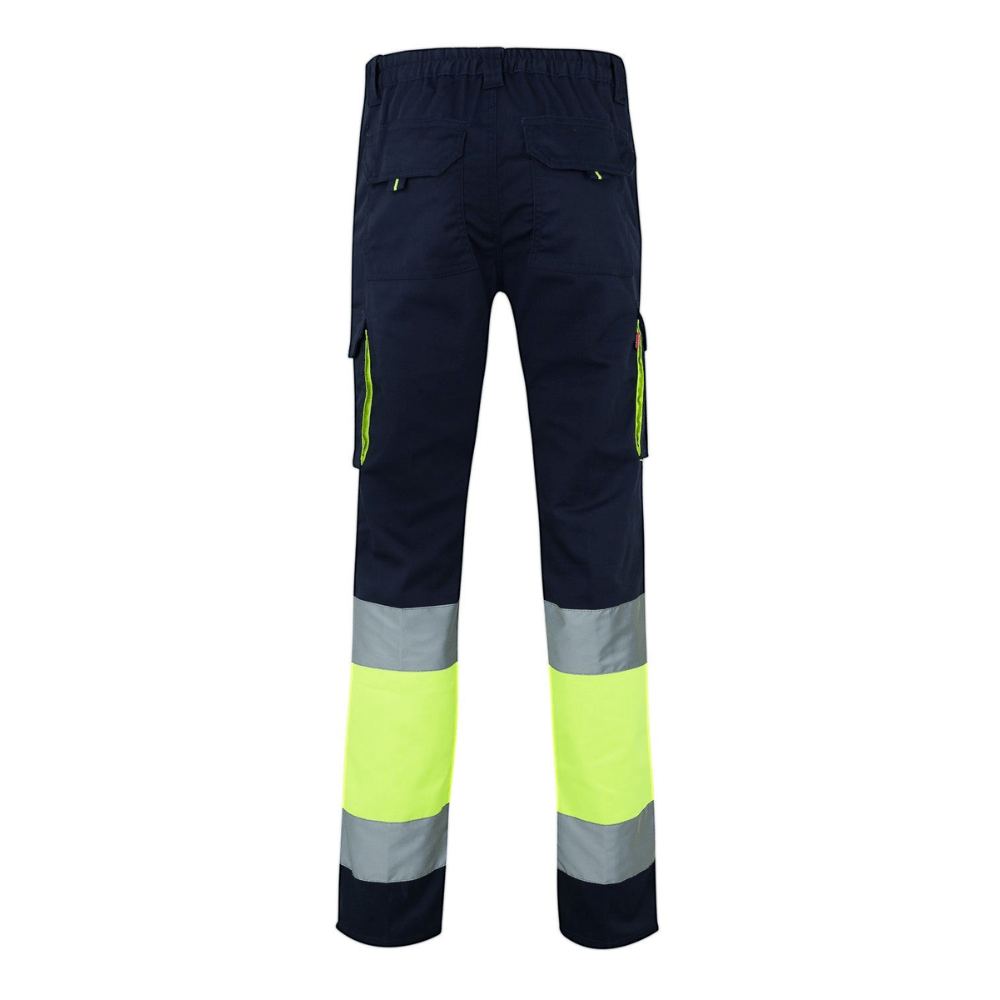 303002S VELILLA - Pantalón stretch bicolor multibolsillos
