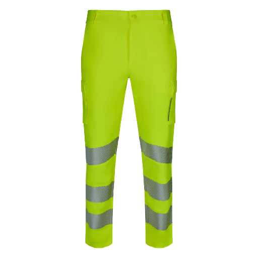 [5888] 303031S VELILLA - Pantalón stretch reciclado cinta segmentada (AMARILLO FLÚOR, S)