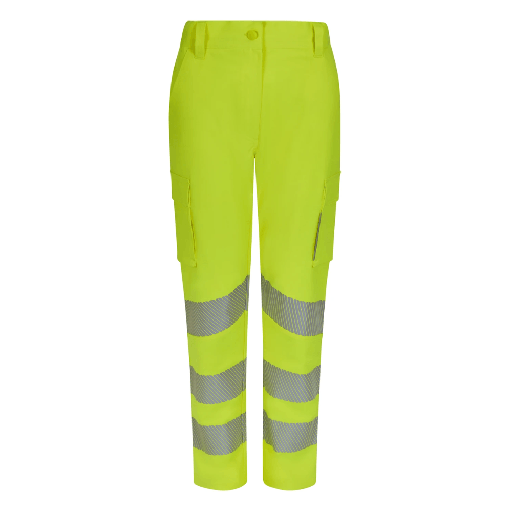 [5904] 303031SW VELILLA - Pantalón stretch reciclado cinta segmentada mujer (AMARILLO FLÚOR, XS)