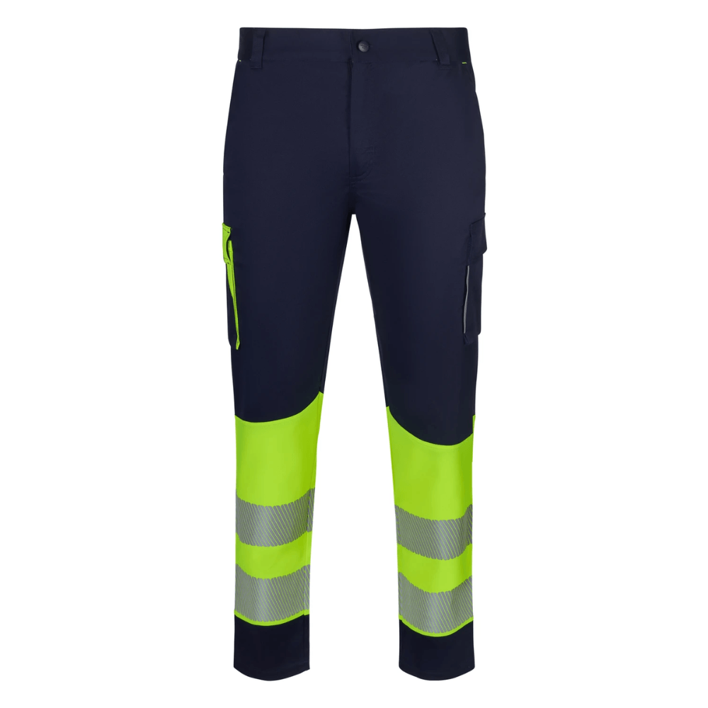 303032S VELILLA - Pantalón stretch reciclado bicolor cinta segmentada