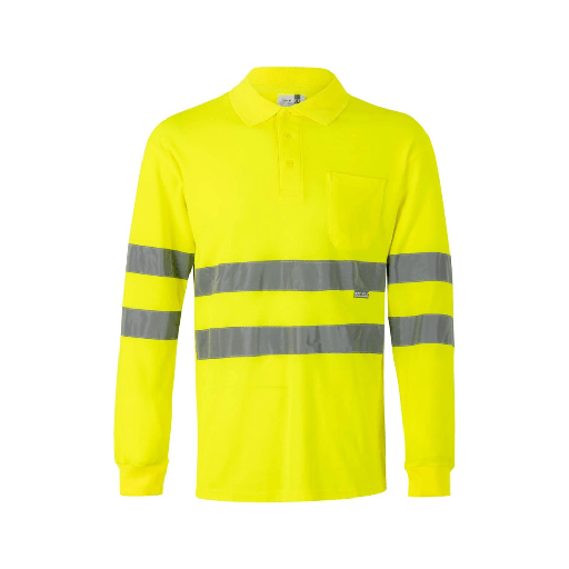 [6226] 305514 VELILLA - Polo algodón manga larga (AMARILLO FLÚOR, S)