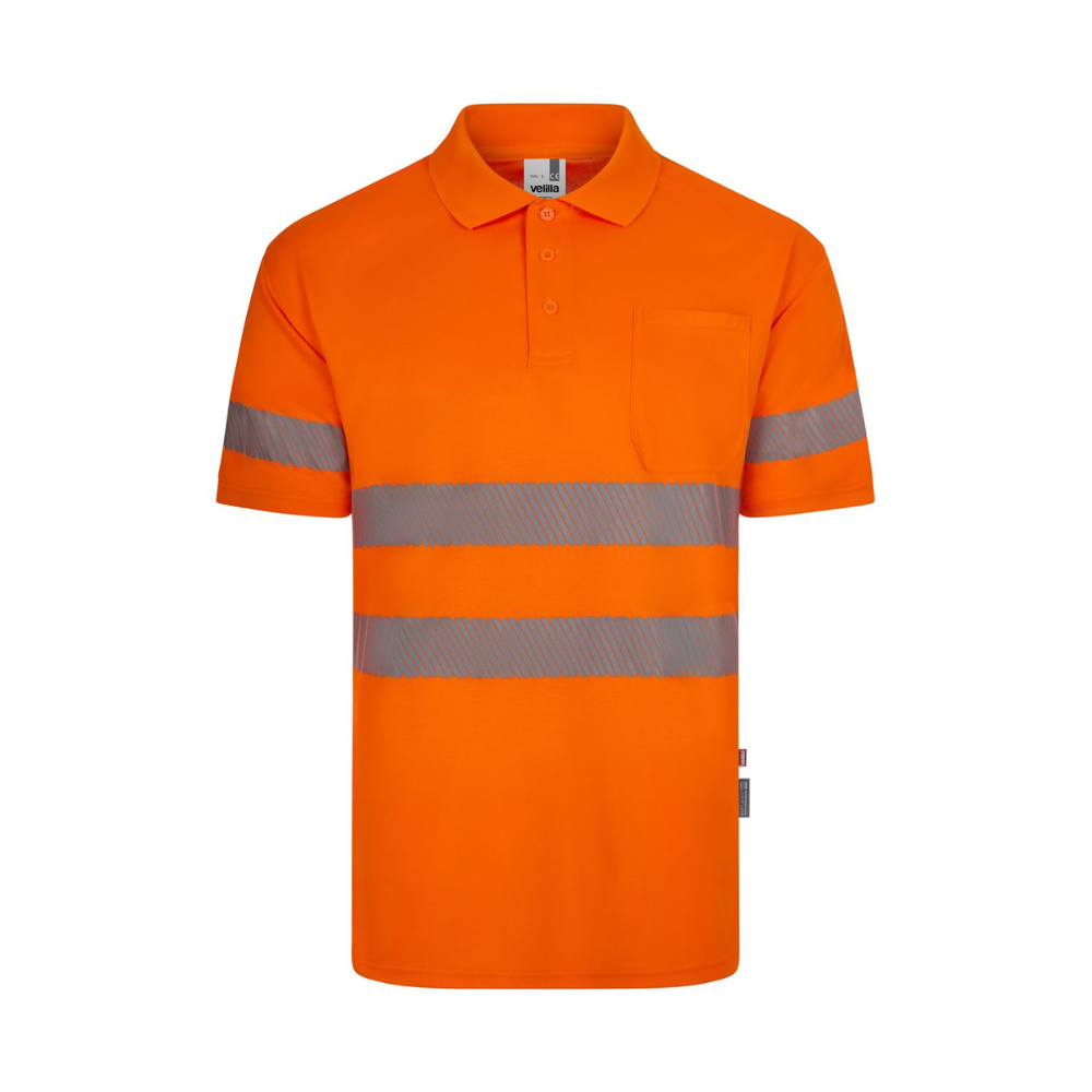 305532 VELILLA - Polo poliéster reciclado manga corta cinta segmentada