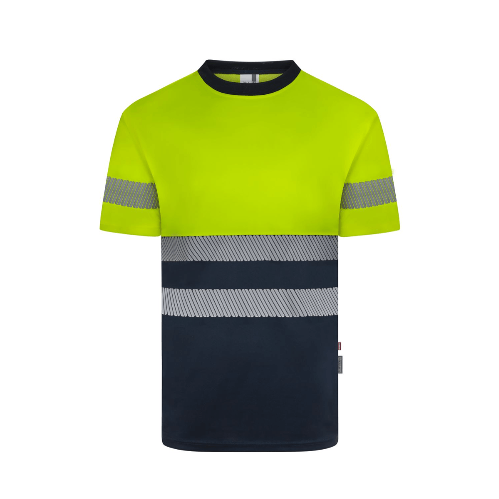 305633 VELILLA - Camiseta poliéster reciclado bicolor manga corta cinta segmentada