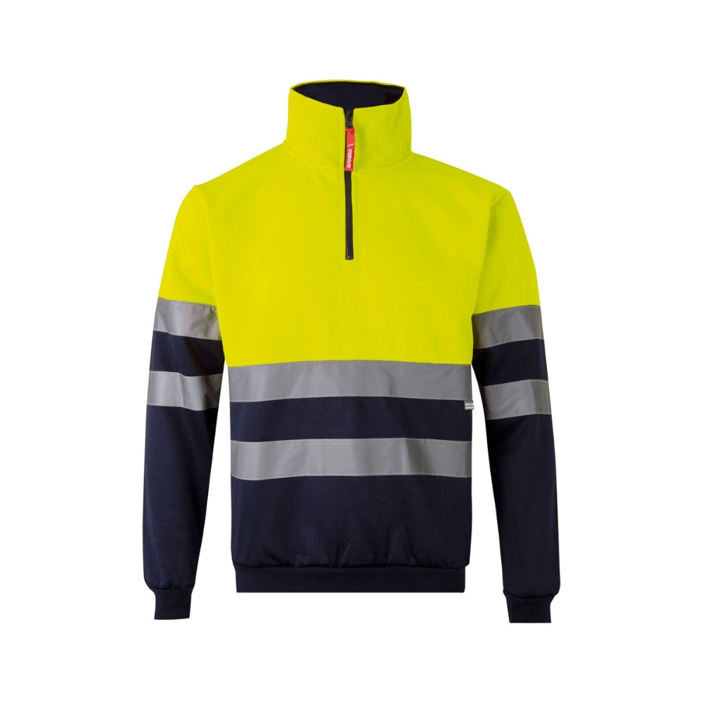 305701 VELILLA - Sudadera bicolor con media cremallera