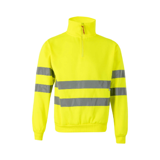 [6862] 305702 VELILLA - Sudadera con media cremallera (AMARILLO FLÚOR, S)