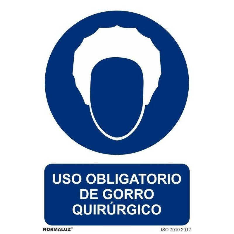 RD20066 NORMALUZ - SEÑAL OBLIG GORRO QUIRURGICO PVC 0,7mm 210X300mm