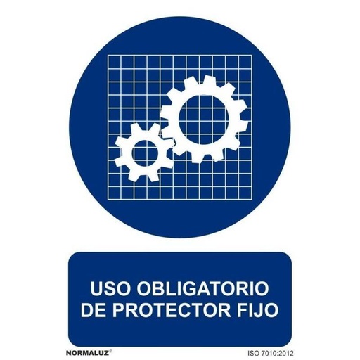 [00120405] RD20063 NORMALUZ - SEÑAL OBLIGACION PROTECTOR FIJO PVC 0,7mm 210X300mm
