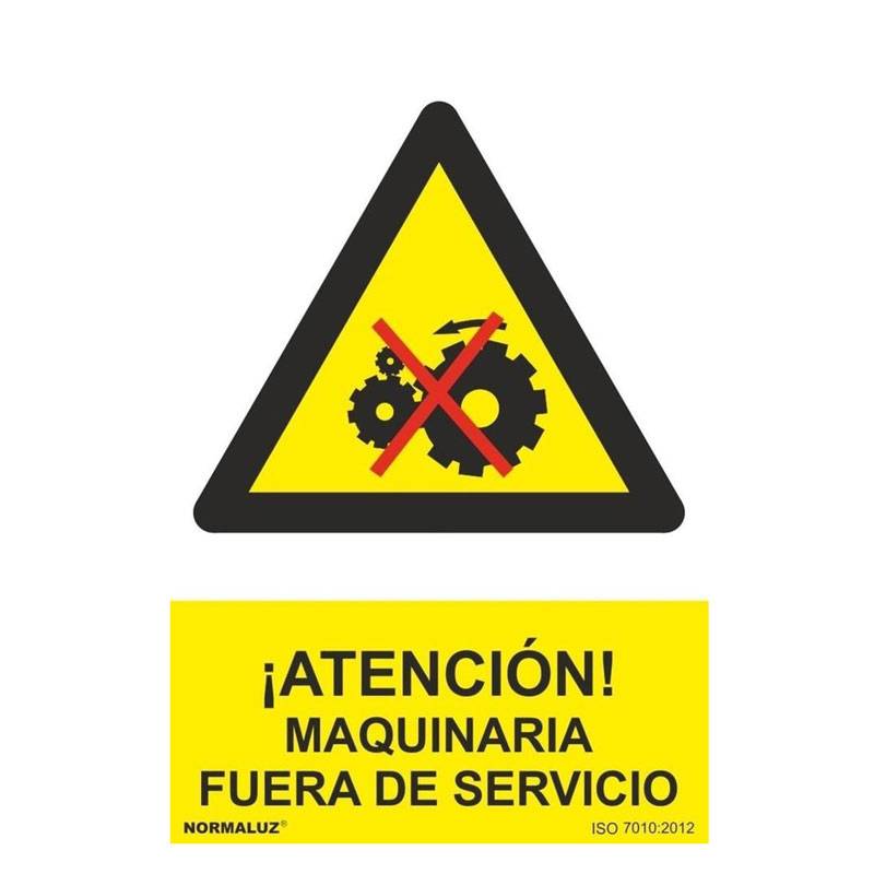 RD30067 NORMALUZ - SEÑAL PELIGRO MAQUINA SIN USO PVC 0,7mm 210X300mm