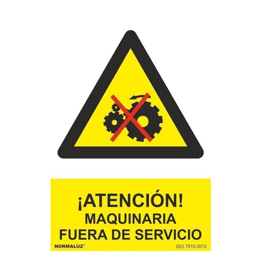 [00120991] RD30067 NORMALUZ - SEÑAL PELIGRO MAQUINA SIN USO PVC 0,7mm 210X300mm