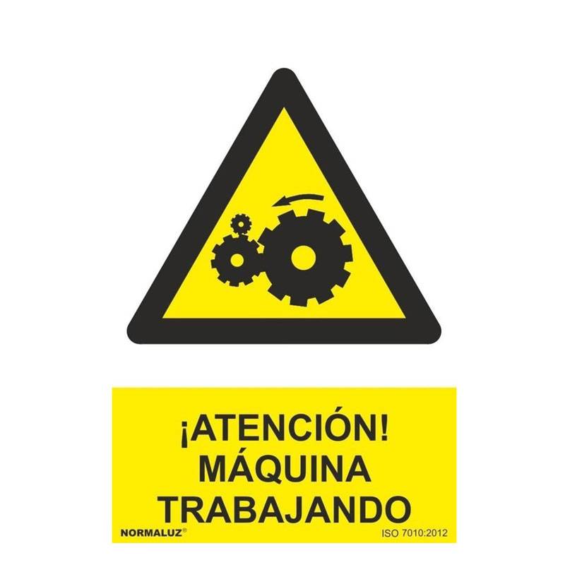 RD30068 NORMALUZ - SEÑAL PELIGRO MAQUINA TRABAJANDO PVC 0,7mm 210X300mm