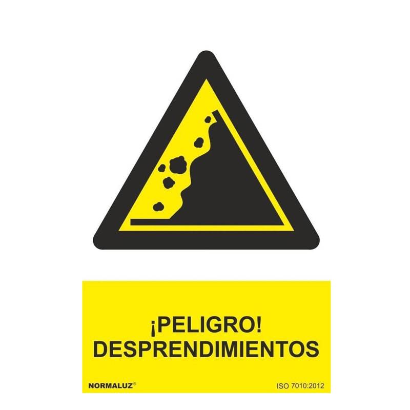 RD30065 NORMALUZ - SEÑAL PELIGRO DESPRENDIMIENTO PVC 0,7mm 210X300mm