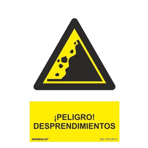 [00120989] RD30065 NORMALUZ - SEÑAL PELIGRO DESPRENDIMIENTO PVC 0,7mm 210X300mm