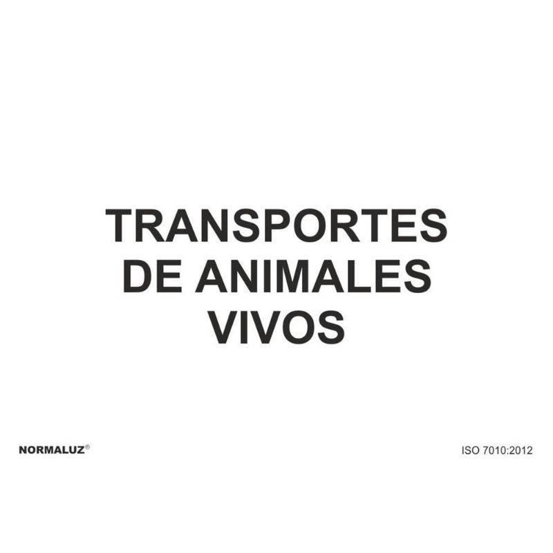 RD20065 NORMALUZ - SEÑAL TRANSPORTE ANIMALES VIVOS PVC 0,7mm 210X300mm