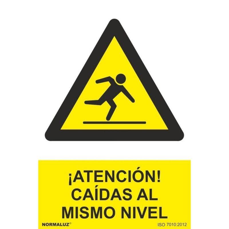 RD30077 NORMALUZ - SEÑAL PELIGRO CAIDA MISMO NIVEL PVC 0,7mm 210X300mm