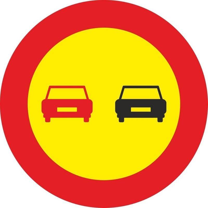 V10017 NORMALUZ - SEÑAL VIAL METALICA ADELANTAMIENTO PROHIBIDO 500mm