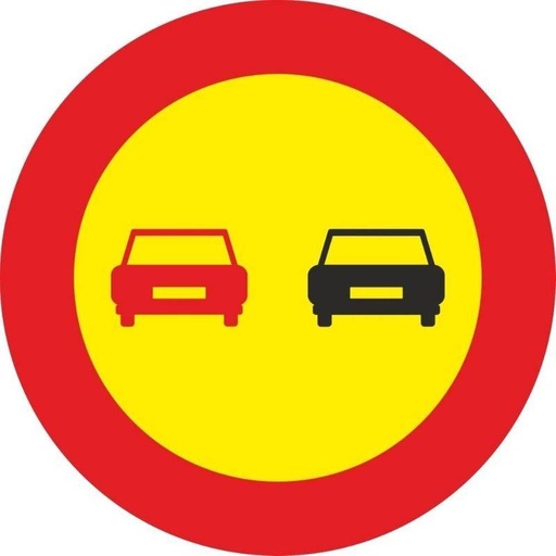 [00119768] V10017 NORMALUZ - SEÑAL VIAL METALICA ADELANTAMIENTO PROHIBIDO 500mm