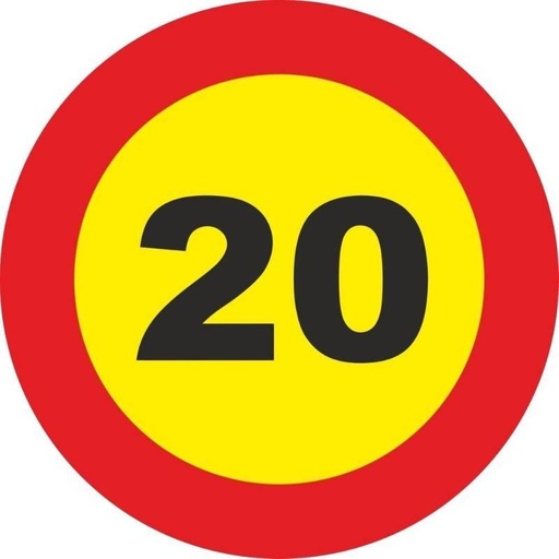 [00119771] V10020 NORMALUZ - SEÑAL VIAL METALICA LIMITE 20km 500mm