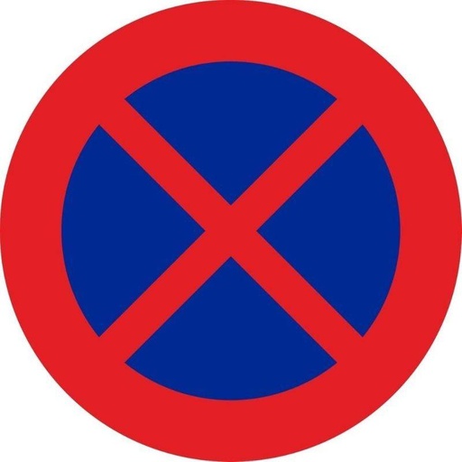 [00119773] V10022 NORMALUZ - SEÑAL VIAL METALICA PROHIBIDO PARAR Y APARCAR 500mm
