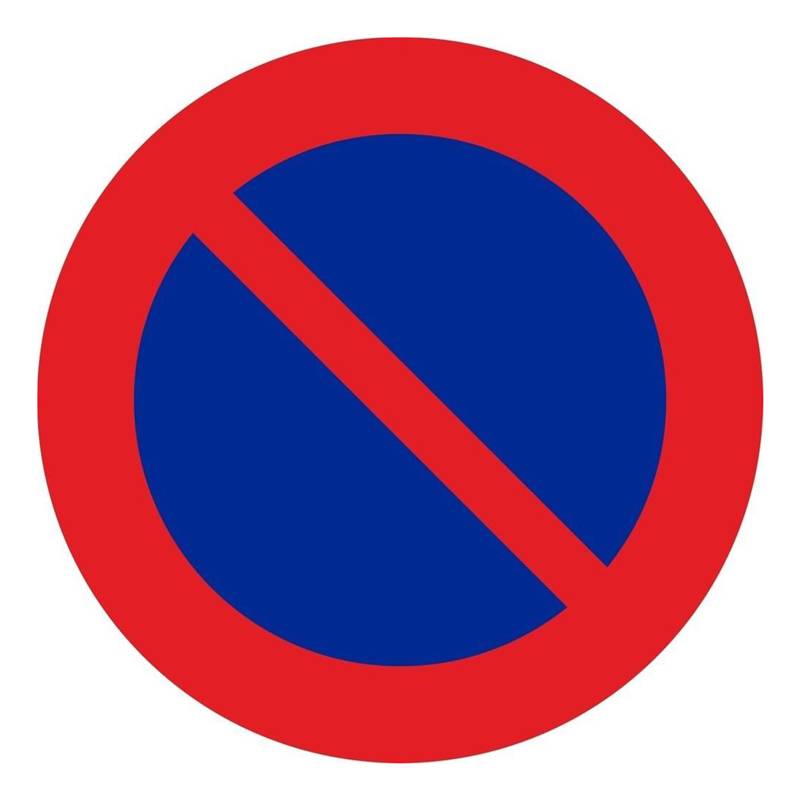V10041 NORMALUZ - SEÑAL VIAL METALICA PROHIBIDOAPARCAR 500mm