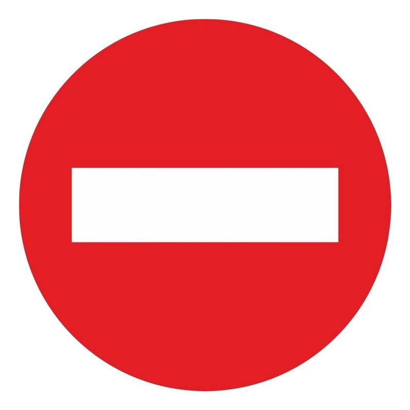 V10060 NORMALUZ - SEÑAL VIAL METALICA PROHIBIDO EL PASO 500mm