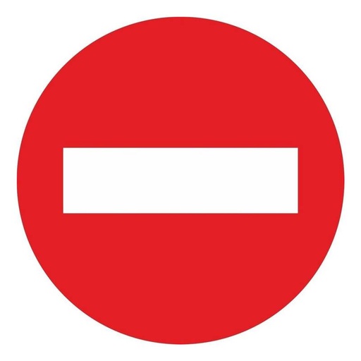 [00119786] V10060 NORMALUZ - SEÑAL VIAL METALICA PROHIBIDO EL PASO 500mm