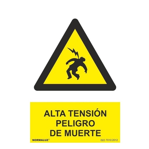 [00120959] RD30029 NORMALUZ - SEÑAL ALTA TENSION PVC 0,7mm 210X300mm