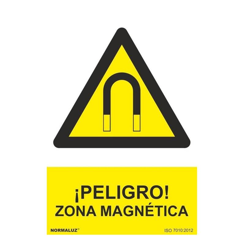 RD30032 NORMALUZ - SEÑAL PELIGRO ZONA MAGNETICA PVC 0,7mm 210X300mm