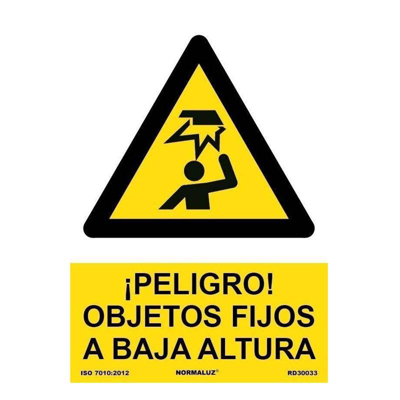 RD30033 NORMALUZ - SEÑAL PELIGRO OBJETOS A BAJA ALTURA PVC 0,7mm 210X300mm