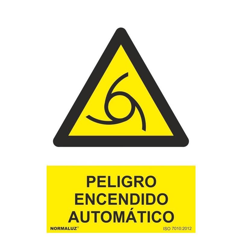 RD30038 NORMALUZ - SEÑAL PELIGRO ENCENDIDO AUTOMATICO PVC 0,7mm 210X300mm