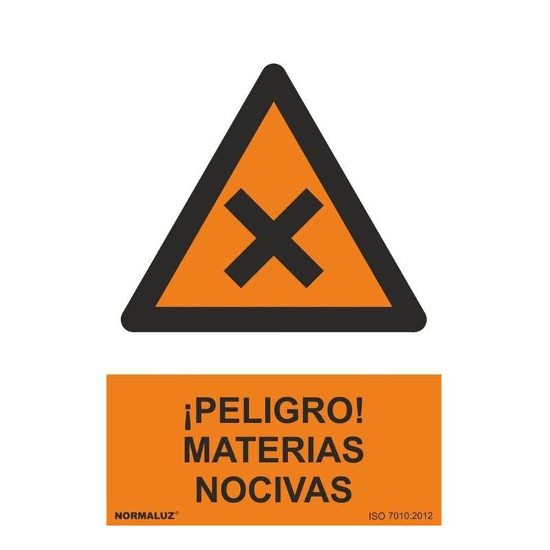 RD30040 NORMALUZ - SEÑAL PELIGRO MATERIAS NOCIVAS PVC 0,7mm 210X300mm