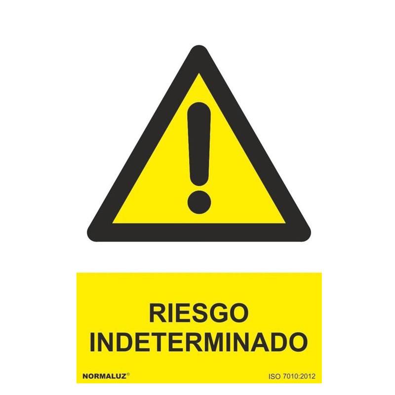 RD30008 NORMALUZ - SEÑAL PELIGRO RIESGO INDETERMINADO PVC 0,7mm 210X300mm