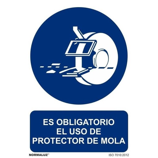 [00120381] RD20038 NORMALUZ - SEÑAL OBLIGATORIO PROTECTOR DE MOLA PVC 0,7mm 210X300mm