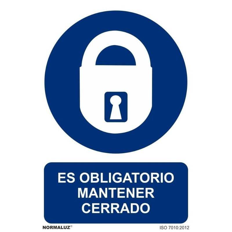 RD20039 NORMALUZ - SEÑAL OBLIGATORIO MANTENER CERRADO PVC 0,7mm 210X300mm