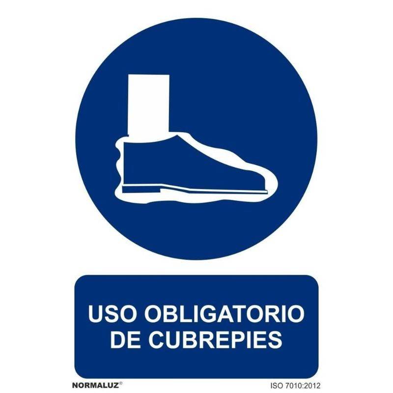 RD20041 NORMALUZ - SEÑAL OBLIGATORIO CUBREPIES PVC 0,7mm 210X300mm