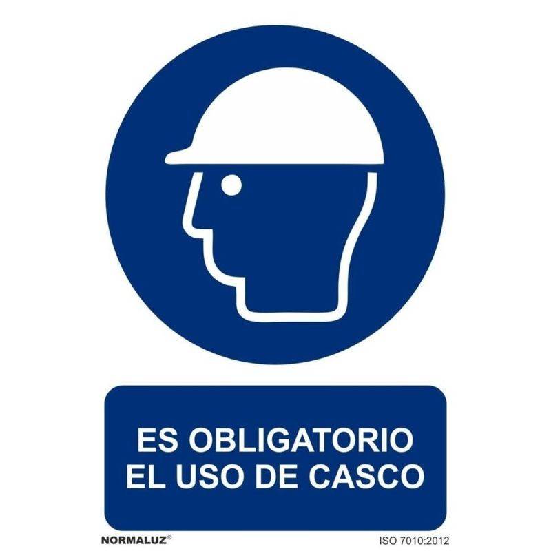 RD20000 NORMALUZ - SEÑAL OBLIG USO DEL CASCO PVC 0,7mm 210X300mm