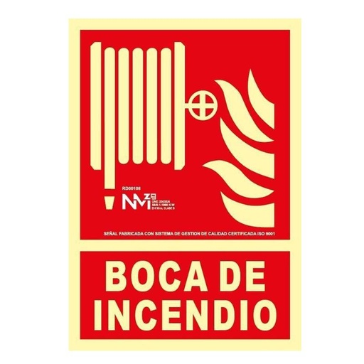 [00118849] B00108 NORMALUZ - SEÑAL BIE PVC 0,7 Clase B 210X300mm