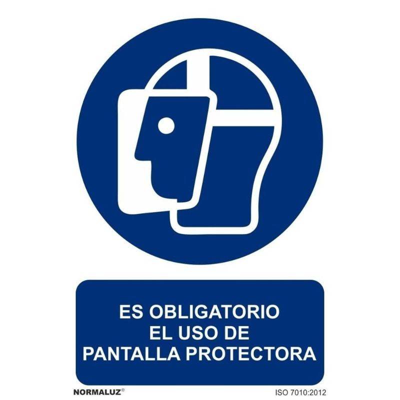 RD20008 NORMALUZ - SEÑAL OBLIG USO DE PANTALLA PROTECTORA PVC 0,7mm 210X300mm