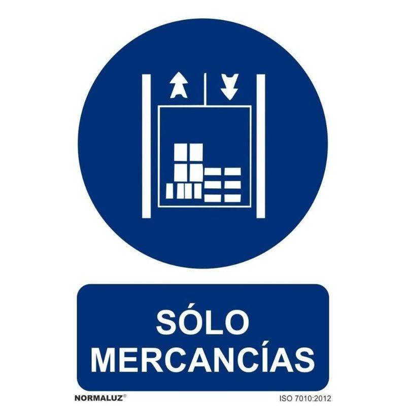 RD20016 NORMALUZ - SEÑAL SOLO MERCANCIAS PVC 0,7mm 210X300mm