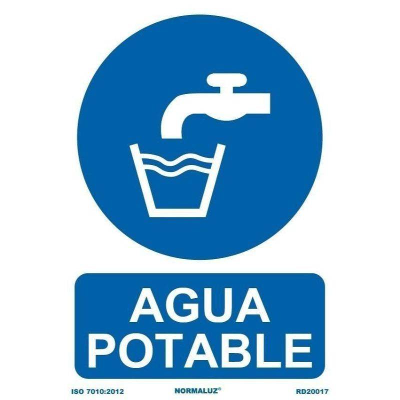 RD20017 NORMALUZ - SEÑAL AGUA POTABLE PVC 0,7mm 210X300mm