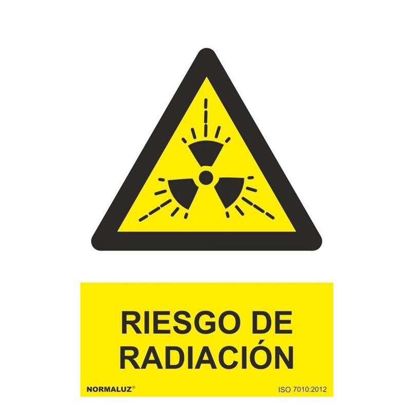 RD30004 NORMALUZ - SEÑAL PELIGRO RIESGO DE RADIACION PVC 0,7mm 210X300mm