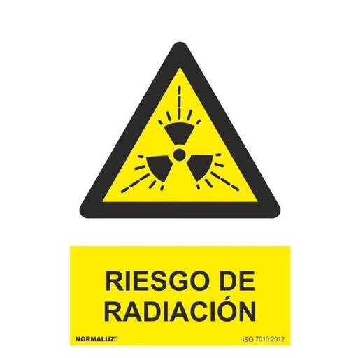 [00120935] RD30004 NORMALUZ - SEÑAL PELIGRO RIESGO DE RADIACION PVC 0,7mm 210X300mm