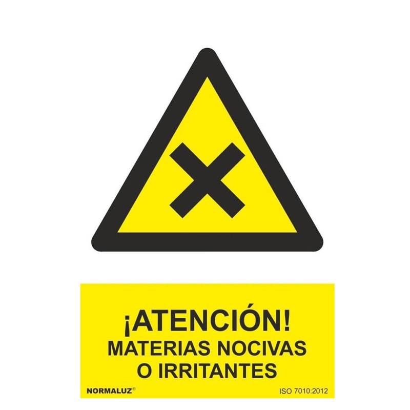RD30013 NORMALUZ - SEÑAL PELIGRO ATENCION MATERIAS NOCIVAS PVC 0,7mm 210X300mm
