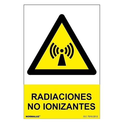 [00120950] RD30019 NORMALUZ - SEÑAL PELIGRO RADIACIONES NO IONINIZANTES PVC 0,7mm 210X300mm