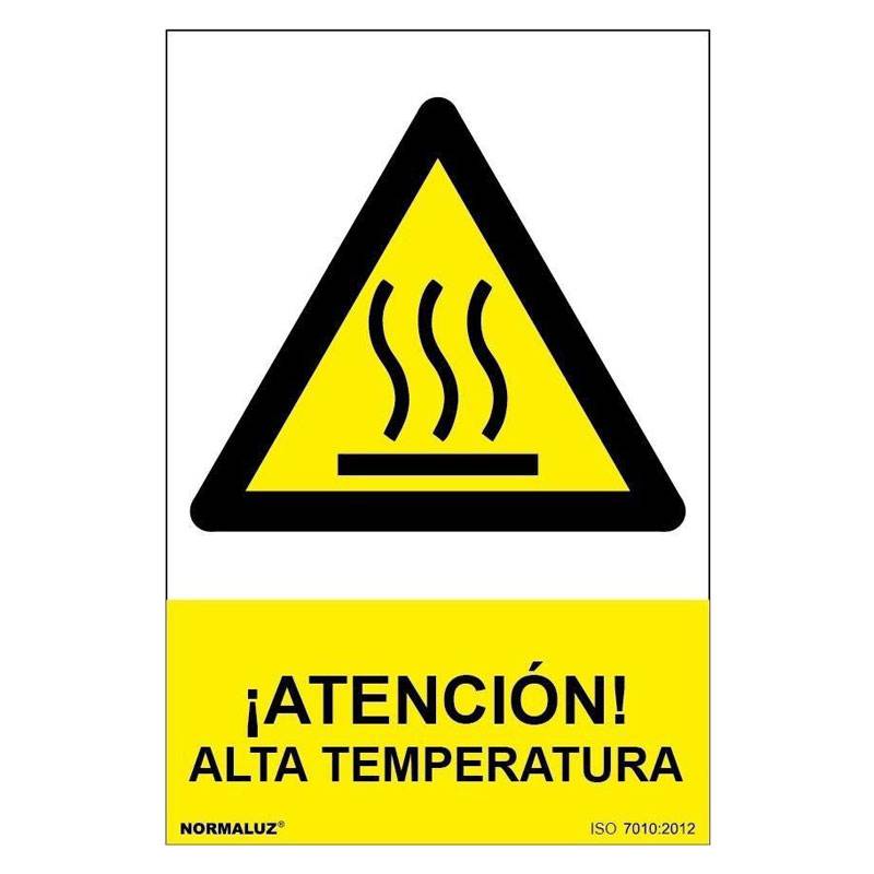 RD30020 NORMALUZ - SEÑAL PELIGRO ATENCION ALTA TEMPERATURA PVC 0,7mm 210X300mm